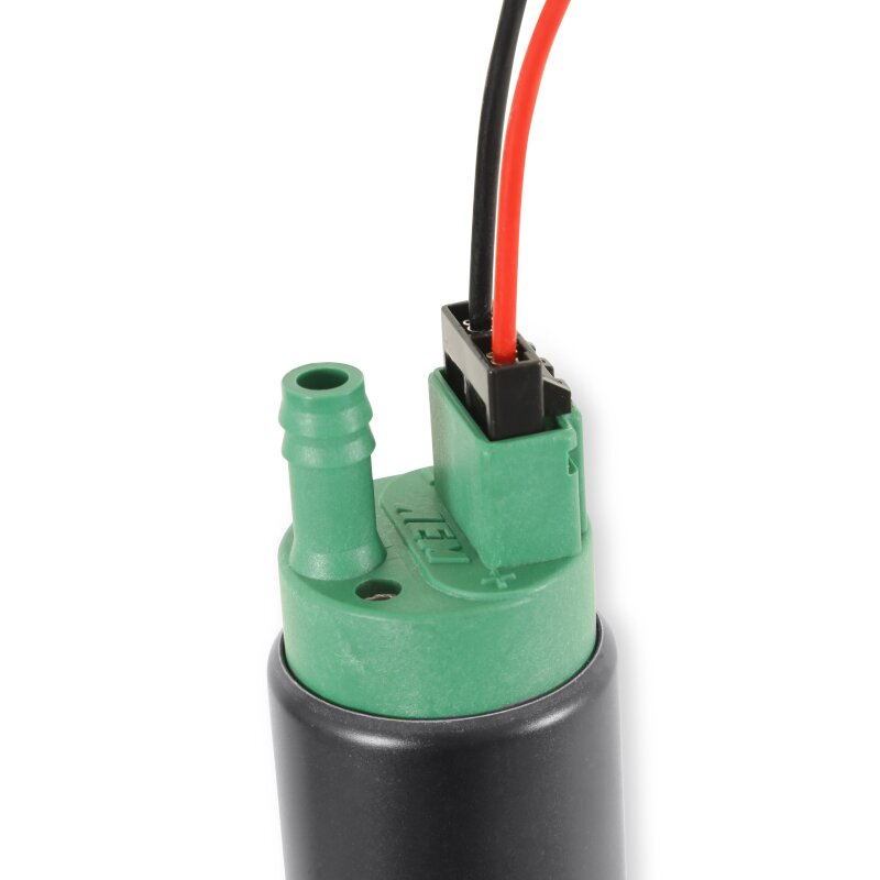 AEM 400 LPH high flow in-tank fuel pump kit with double barb fittings, ethanol compatible, shown in the image.