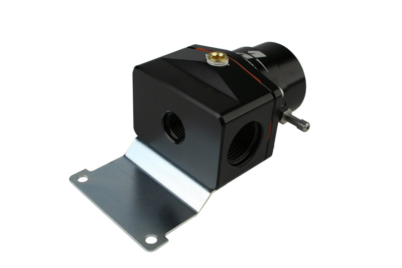 Aeromotive adjustable EFI fuel pressure regulators with black finish, featuring dual -10 inlet and -6 return fittings.