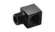 Vibrant 1/8in NPT female to 1/8in NPT male 90-degree adapter fitting showing the metal fitting with threaded ends.