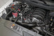 K&N 71 Series Performance Cold Air Intake Kit installed in Chevrolet Silverado, GMC Sierra 2014-2015, showing the intake tube and filter.