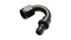 Vibrant aluminum -8AN push-on 150-degree hose end fitting for high-performance fluid connections.