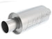 Borla Universal S-type muffler with 2.5-inch inlet and outlet, black metal finish, and dual exhaust tips, designed for vehicle exhaust systems.