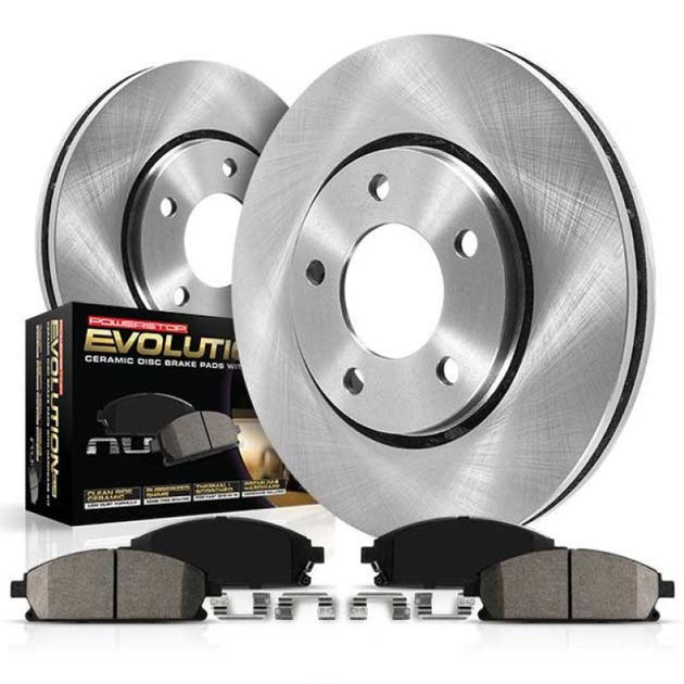 PowerStop rear OE brake kit for 2009-2015 Cadillac CTS, includes brake rotors and pads, shown in the image.