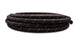 Vibrant -10 AN two-tone black and red nylon braided flex hose, 5-foot roll, durable and flexible for automotive or industrial use.