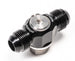 Radium Engineering 10AN ORB Swivel Banjo to Dual 10AN Male fittings showing metal construction and swivel features.