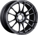 SSR GTX04 18x9.5 dark gunmetal cast wheel with 5x114.3 bolt pattern and 40mm offset, showcasing a sleek, modern design.
