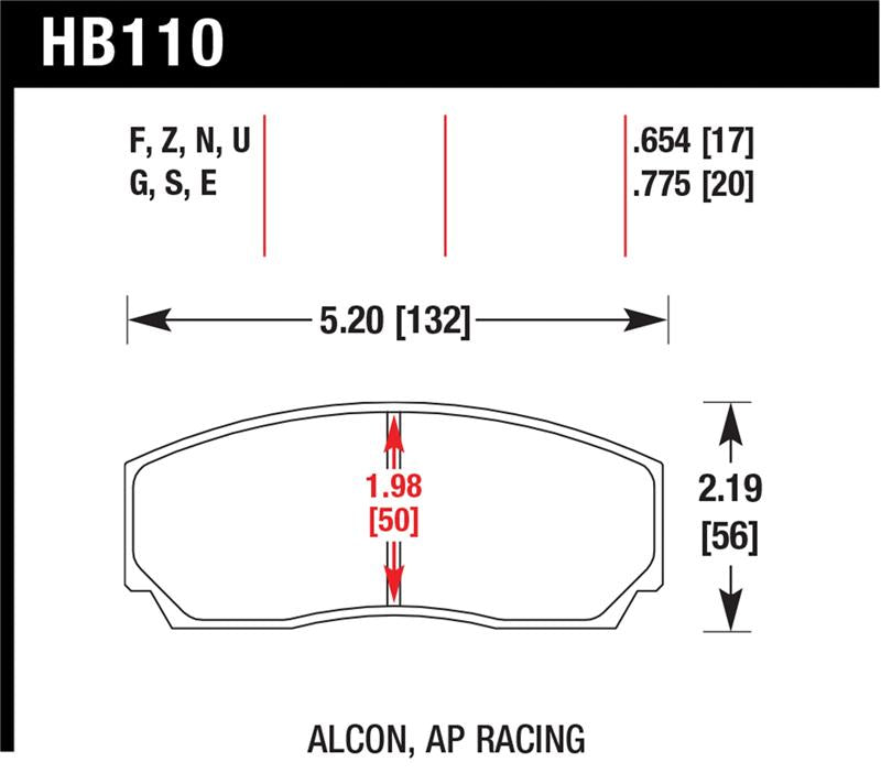 Hawk Performance AP CP5200 caliper HPS street brake pads for high-performance stopping power on vehicles.