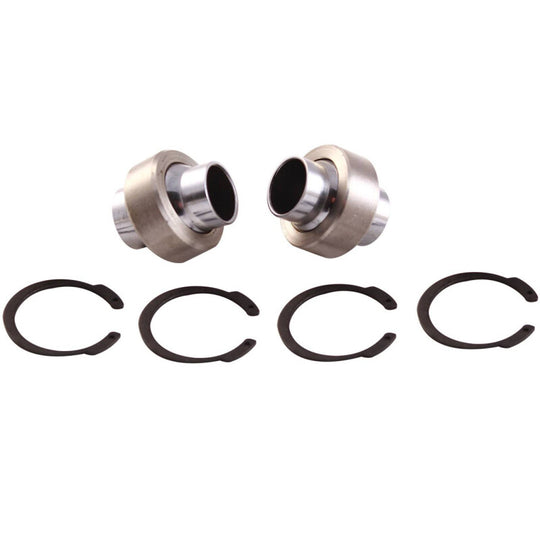QA1 bearing kit with .500 inch diameter and 1.2 inch width, featuring Teflon bearings and snap ring for secure installation.