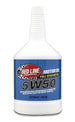 Red Line 5W50 motor oil quart container with red and black labeling, suitable for high-performance vehicle engines.