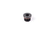 Radium Engineering Universal 10AN Orb Plug fitting, black anodized aluminum with threaded end for automotive fluid connections.