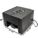 Snow Performance 2.0-gallon reservoir with built-in pump mount, showing the sleek plastic tank and mounting hardware.