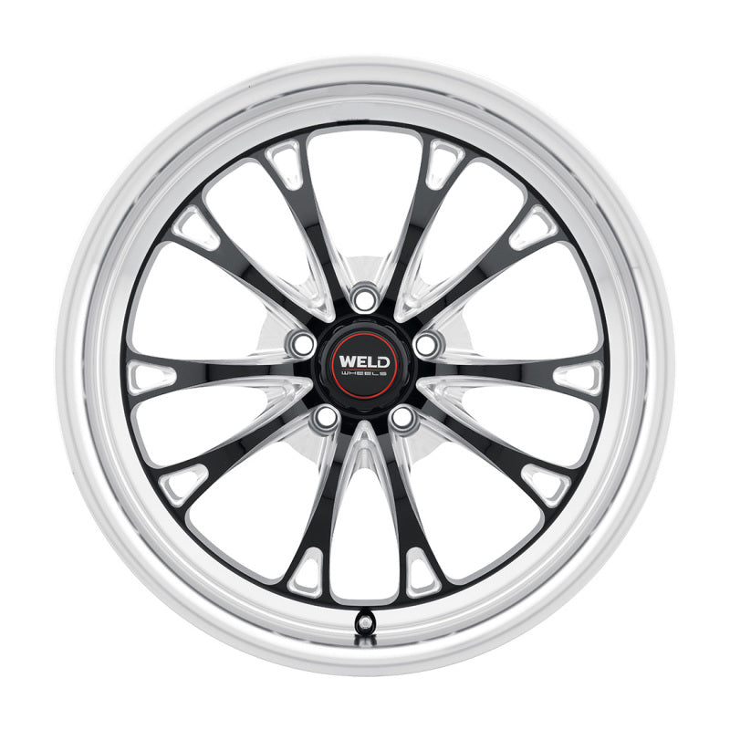 Weld Belmont Drag cast wheel, 18x5 inches, gloss black finish, 5x120 bolt pattern, ET-23, 78.1mm bore, automotive wheel