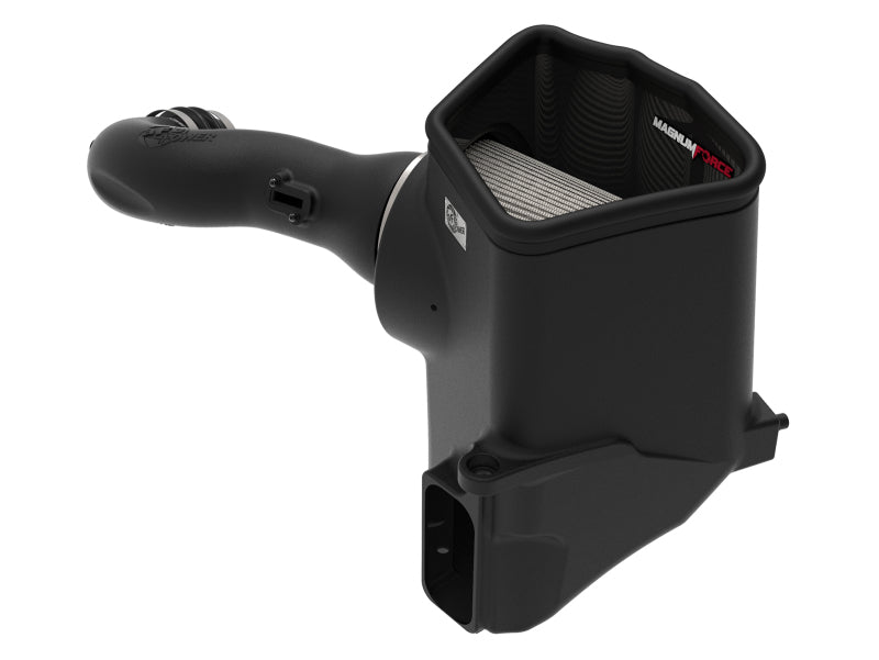 aFe MagnumFORCE Stage-2 Pro Dry S cold air intake for 2019 GM Silverado/Sierra 1500 V8 6.2L, showing the intake filter and tubing