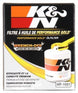 K&N Engineering gold oil filter for Chevy, Pontiac, GMC, and Buick vehicles, showcasing the durable exterior and brand logo.