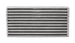 Vibrant universal oil cooler core measuring 6x10x2 inches, with aluminum fins and fittings for efficient engine oil cooling.