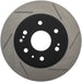 StopTech Power Slot front left brake rotor for 2007 Chevrolet Tahoe, slotted design for improved braking performance.