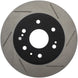 StopTech Power Slot front left brake rotor for 2007 Chevrolet Tahoe, slotted design for improved braking performance.