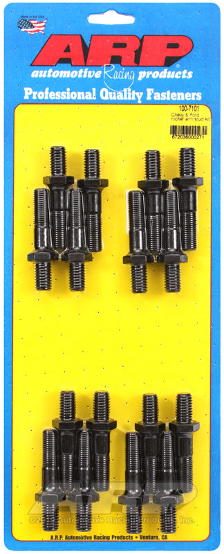 ARP Chevy and Ford rocker arm stud kit, automotive engine hardware kit with metal studs and components for performance engines.