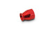 Vibrant -10AN hose end socket for PTFE hoses, red fitting with detailed metal construction and brand markings.