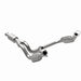 MagnaFlow catalytic converter direct fit for Chevy Avalanche 5.3L engine, replacement part with metal construction and inlet/outlet pipes