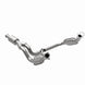 MagnaFlow catalytic converter direct fit for Chevy Avalanche 5.3L engine, replacement part with metal construction and inlet/outlet pipes