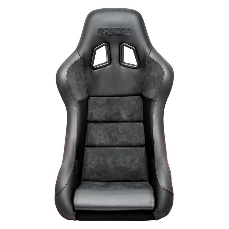 Sparco QRT-C race seat in performance carbon black and red with contoured design for racing comfort and support