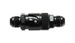 Vibrant aluminum -12AN quick release fitting with Viton seal, showcasing the polished fitting with threaded ends and quick disconnect feature.