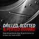 PowerStop front drilled and slotted brake rotors for Ford F-550 Super Duty truck, pair of high-performance brake rotors.