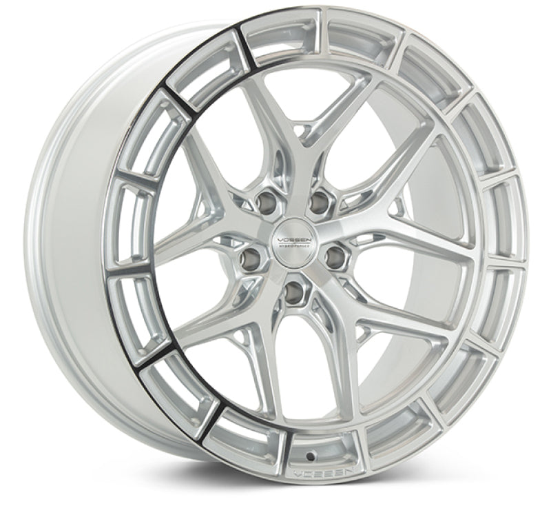Vossen HFX-1 forged wheel, 20x9.5 inches, 5x114.3 bolt pattern, ET25, silver polished finish, deep concave design