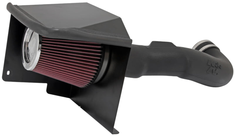 K&N Engineering Chevy Silverado V8 cold air intake kit with high-flow filter and intake tube for improved engine performance.