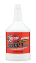 Red Line 30WT Race Oil quart bottle, high-performance motor oil for racing engines, with a red label and oil cap visible.