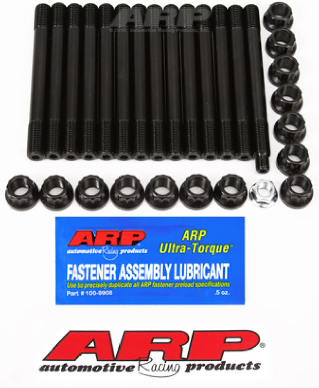ARP Ford 4.0L XR6 incline 6-cylinder main stud and bolt kit, showing high-strength metal components for engine assembly.