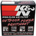 K&N Engineering round industrial air filter, drop-in type, with 5.5-inch ID, 7-inch OD, and 2.25-inch height, in black filter material