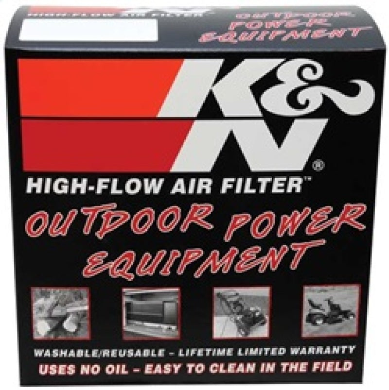 K&N Engineering round industrial air filter, drop-in type, with 5.5-inch ID, 7-inch OD, and 2.25-inch height, in black filter material