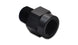 Vibrant aluminum 1/8 inch male BSP to 1/8 inch female NPT connector fitting, showcasing metallic finish and threading details.