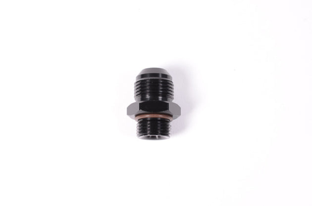 Radium Engineering 8AN ORB to 10AN male fitting showing metal fitting with threaded end and O-ring for hydraulic connection.