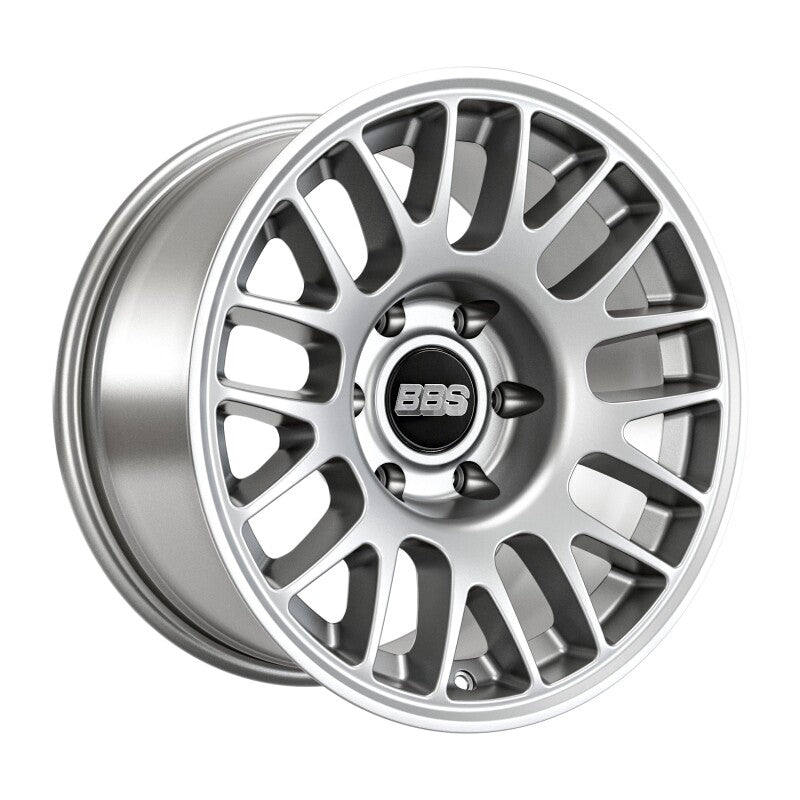 BBS TS-M 17x9 inch satin silver cast wheel with 6x139.7 bolt pattern, 106.1mm center bore, and -12 ET offset.