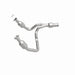 MagnaFlow direct fit catalytic converter for 2015 GMC Yukon XL V8 6.2L, showing the cylindrical metal converter with inlet and outlet ports.