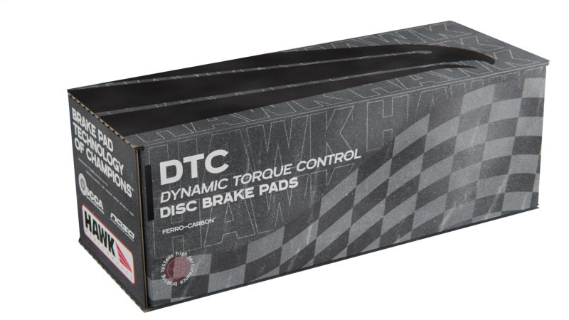 Hawk Performance racing brake pads with AP Racing/Alcon HB110 design and 42mm radial depth, high-performance brake components.