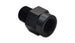 Vibrant aluminum 1/8in male BSP to 1/8in female NPT adapter fitting showing threaded ends for pipe connections