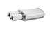 Vibrant StreetPower oval muffler with dual 3.5-inch round tips, straight cut beveled edge, 2.5-inch inlet I.D. automotive exhaust.