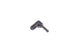 Radium Engineering 1/8in NPT male to 3/16in barb 90-degree fitting showing metal fitting with threaded and barbed ends