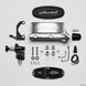 Wilwood HV tandem master cylinder with 1 1/8 inch bore, ball burnished finish, includes left-hand bracket and proportioning valve.