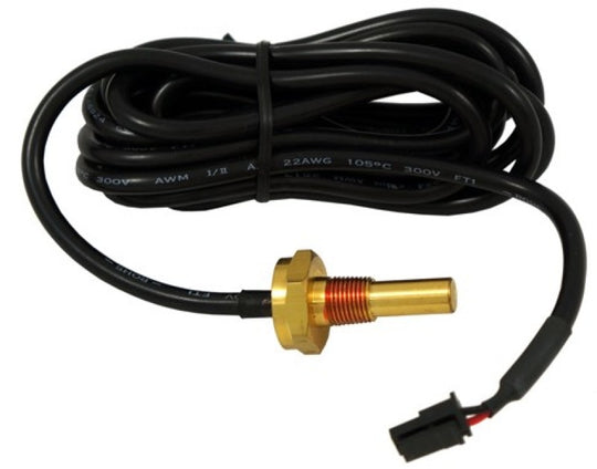 Innovate Motorsports Replacement Temperature Sensor (P/N 3853) for gauges, showing the sensor with wiring and connector.