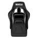 Black Sparco QRT-R 2019 vinyl race seat with side mount for high-performance racing vehicles