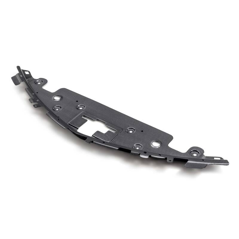 Anderson Composites Chevrolet Camaro carbon fiber radiator cover, engine cover with a sleek black finish and detailed texture.