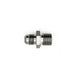 DeatschWerks titanium 6AN male flare to M16 x 1.5 male metric fitting with crush washer for automotive applications