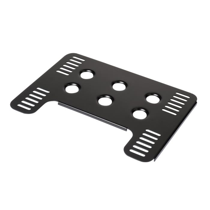 SPARCO seat brackets and frames, base side mount to sliders, showing black metal construction with mounting holes and adjustment points.