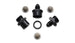 Vibrant inline fuel and oil filter set with three -4AN filters, designed for reliable fuel system filtering and maintenance.