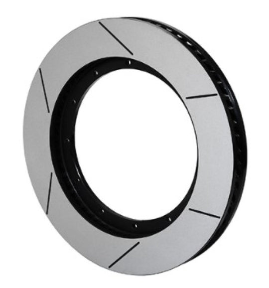 Wilwood GT60 SPC 12-lug 15-inch black 2-piece brake rotor showing vented disc with mounting holes for vehicle braking system